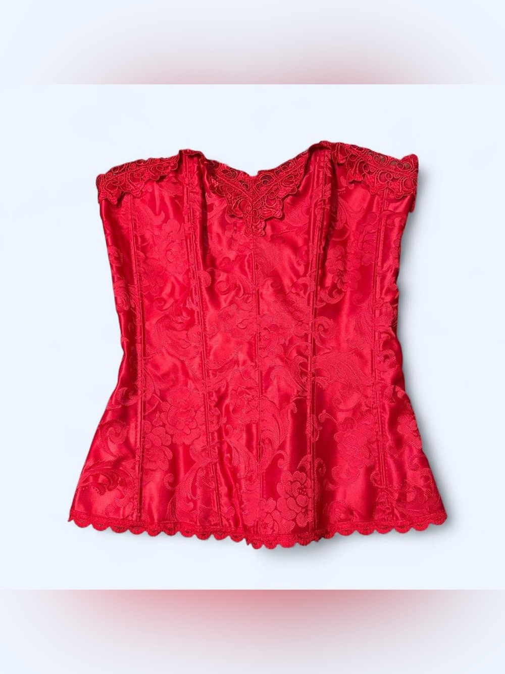 Goth Lace Red Corset Top by Frederick’s of Hollywood!